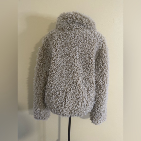 NWT Anthropologie Brenna Faux Fur Coat in Taupe Size XL - Picture 10 of 11